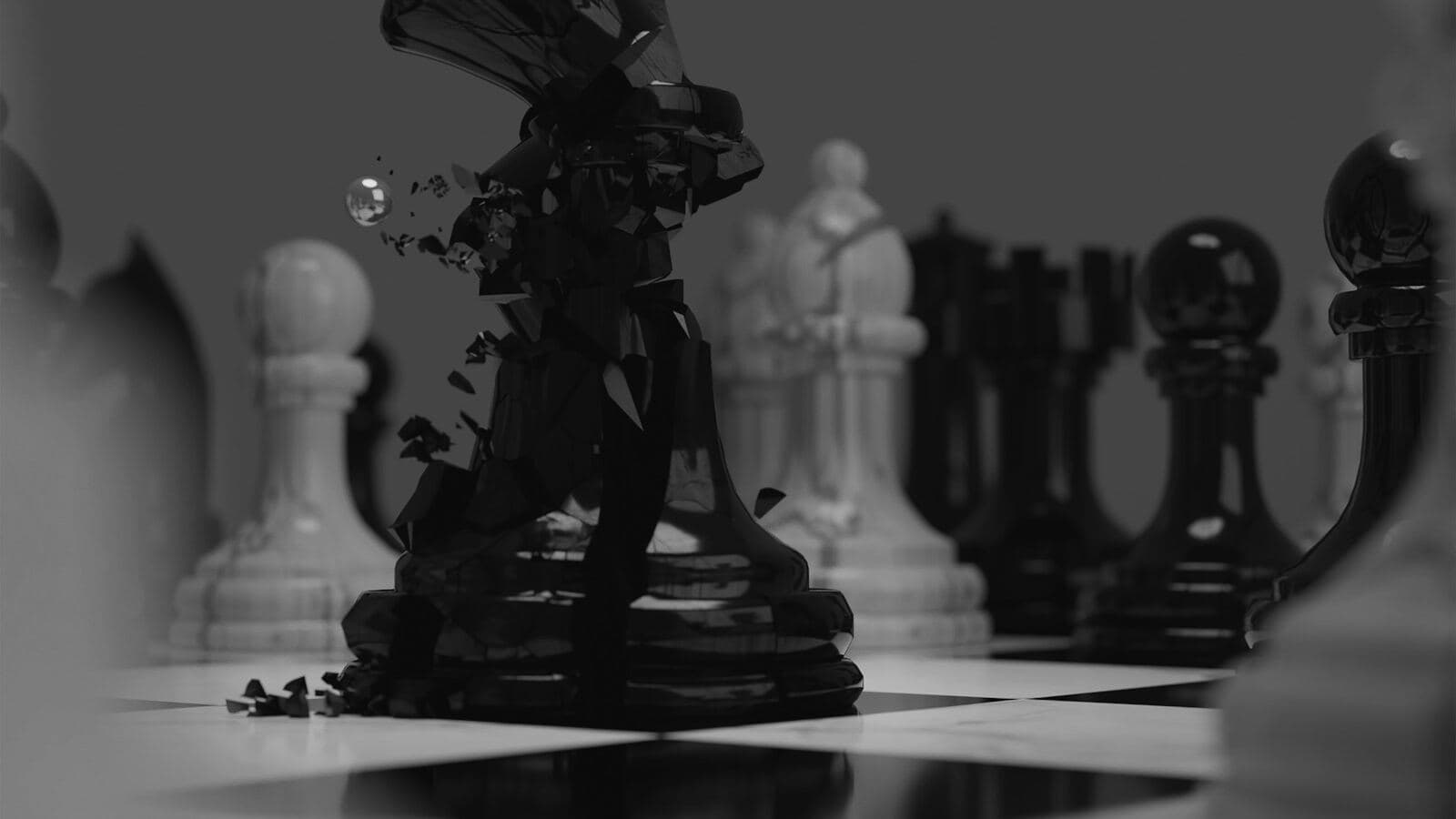 Piezas sobre un tablero de ajedrez