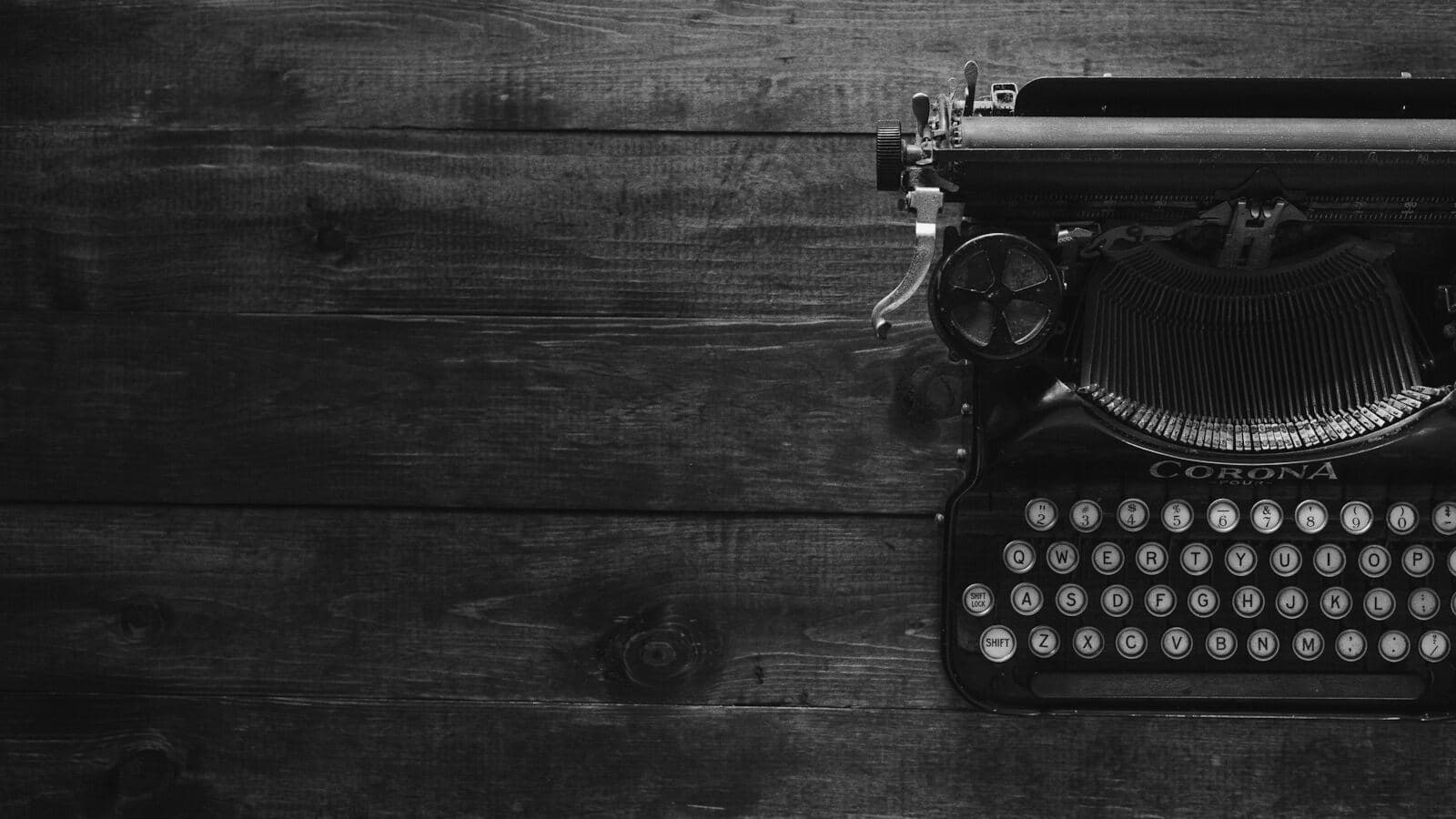 An old typewriter on wood