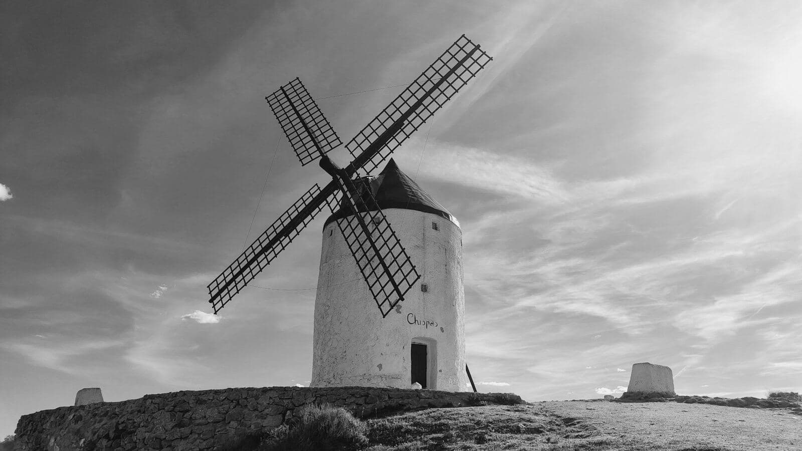 Un molino de viento de Consuegra, en La Mancha