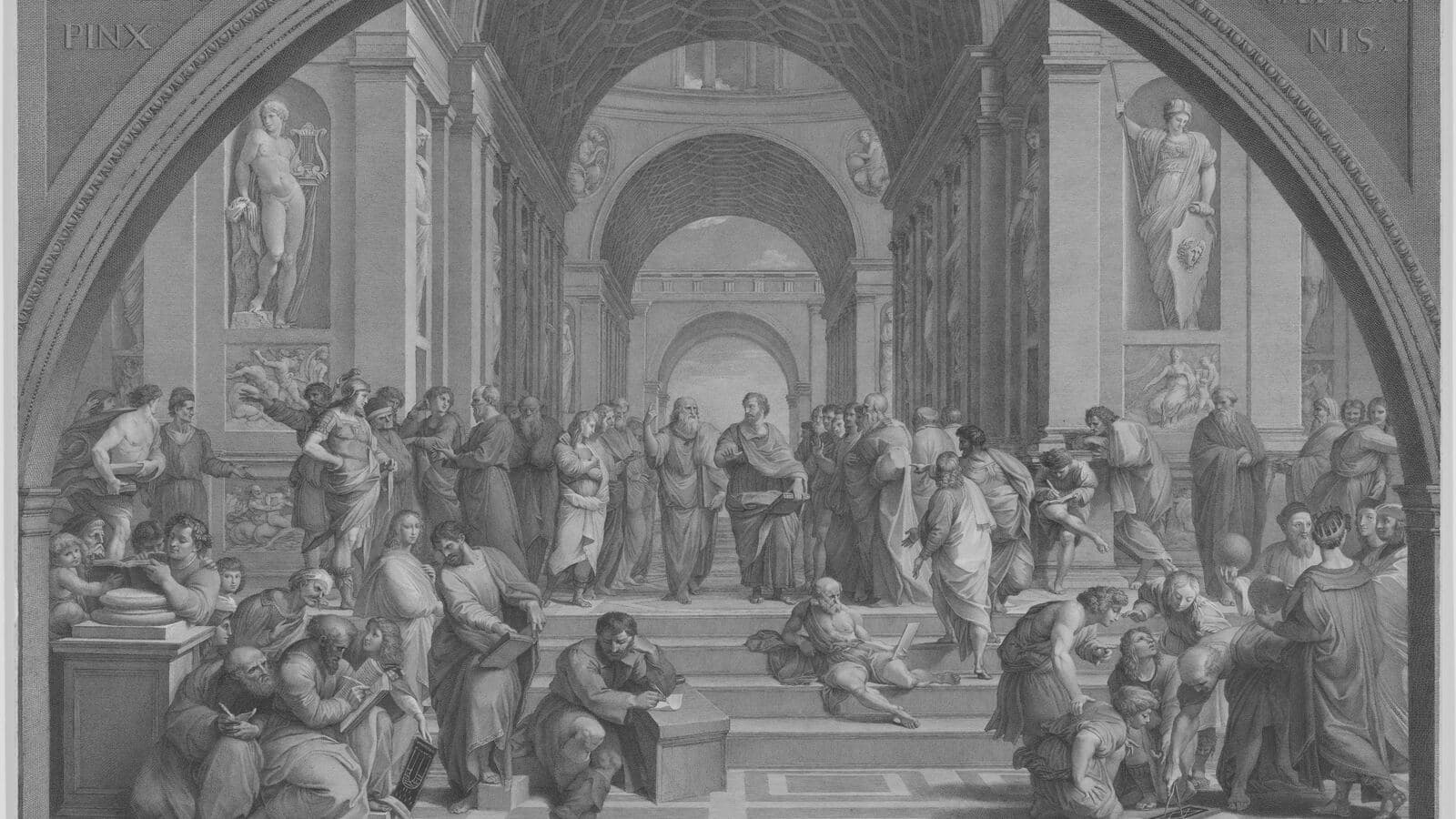 «The School of Athens», engraving by Volpato after Raphael's fresco
