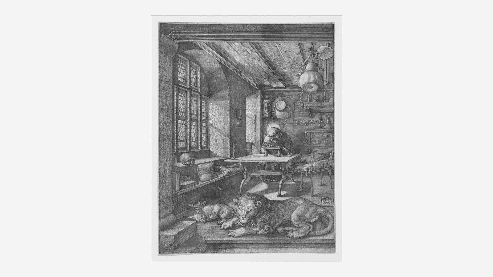 «San Jerónimo en su estudio», grabado de Durero de 1514